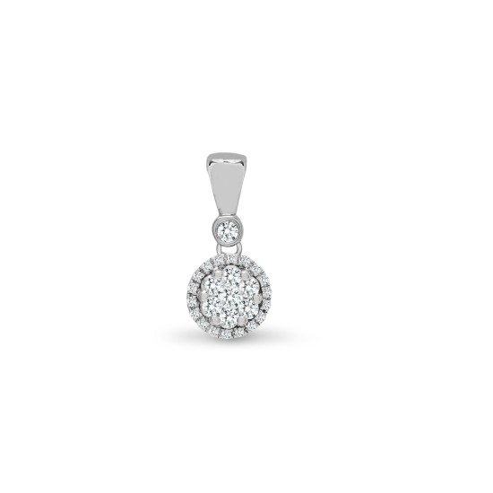 18P315 | 18ct White 0.20ct Diamond Cluster Pendant