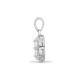 18P322 | 18ct White 0.77ct Diamond Cluster Pendant