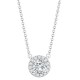 18P332-070-GSI1 | 18ct White Gold 0.15ct Diamond Halo Pendant with 16"-18" Chain Extender set with a 0.70ct G SI1 Diamond