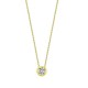 18P337-050-JI1 | 18ct Yellow 0.50ct Threaded Rub over set Natural Diamond Pendant