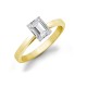 18R015-025 | 18ct Yellow Gold 25pts Emerald Cut Ring