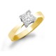 18R026-050 | 18ct Yellow Gold 50pts Princess Cut Ring