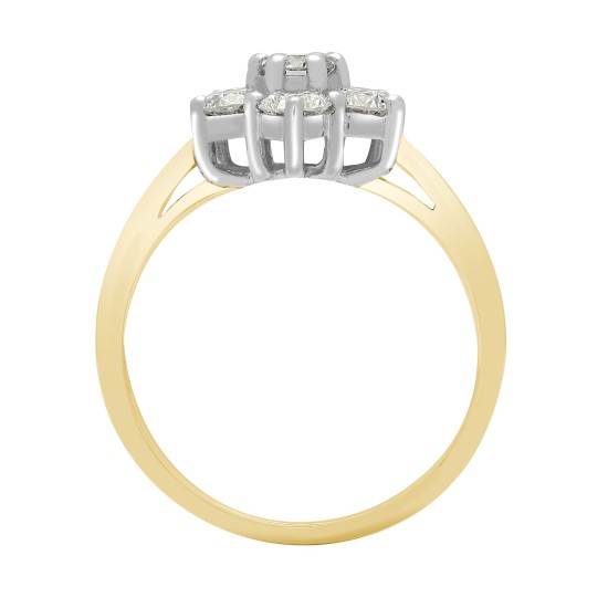 18R130-075 | 18ct Yellow Gold 75pts Dia Ring