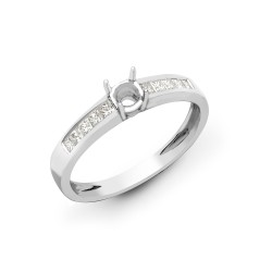 18R216-050-J | 18ct White Gold 0.28ct Dia Ring. Fits 0.50ct
