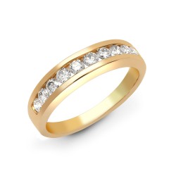 18R347-025 | 18ct Yellow Gold 25pts Channel Set Dia Ring