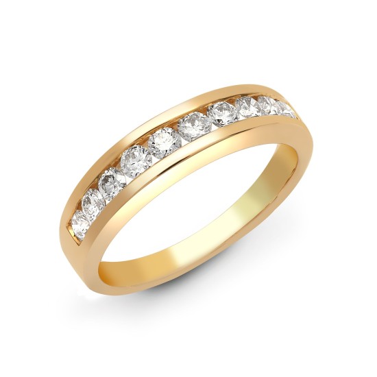 18R347-100 | 18ct Yellow Gold 1ct Channel Set Dia Ring