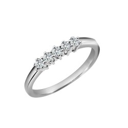 18R546-025 | 18ct White Gold 25pts 5 Stone Diamond Ring