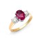 18R568 | 18ct Yellow Gold 3 Stone Diamond And Ruby Ring