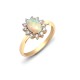 18R571 | 18ct Yellow Gold Diamond And Opal Ring