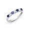 18R572 | 18ct White Gold Diamond And Sapphire Claw Set Half Eternity Ring