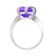 18R606  | 18ct White Gold Diamond And Amethyst Ring