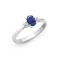 18R629 | 18ct White Gold Diamond And Sapphire 3 Stone Ring