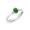 18R631 | 18ct White Gold Diamond And Emerald And 3 Stone Ring
