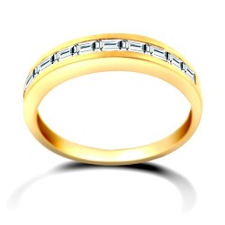 18R668 | 18ct Yellow Gold Channel Set Diamond Half Eternity Ring