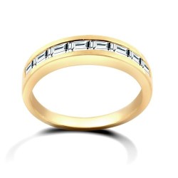 18R669 | 18ct Yellow Gold Channel Set Diamond Half Eternity Ring