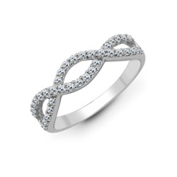18R764 | 18ct White 0.39ct Diamond Ring