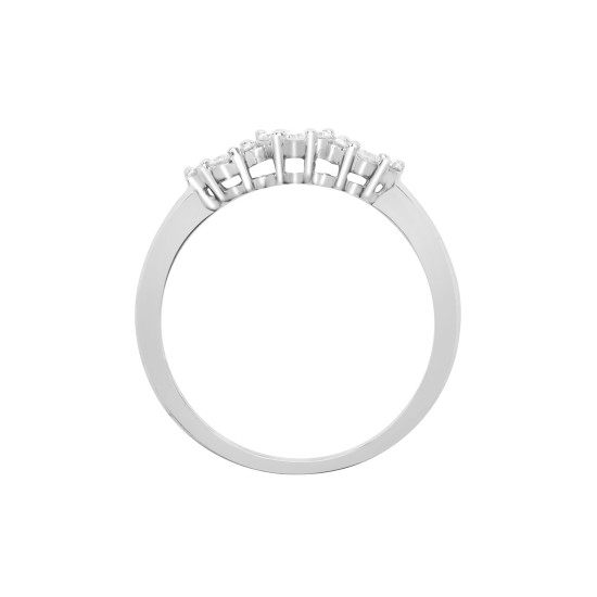 18R774 | 18ct White 0.45ct Diamond 3 x 7 Cluster Ring