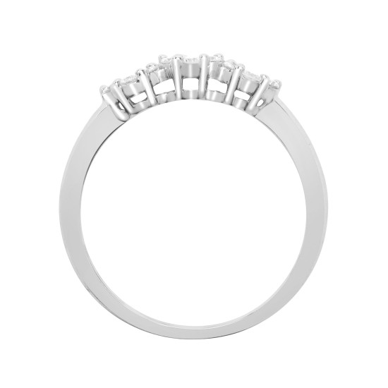 18R776 | 18ct White 1.50ct Diamond 3 x 7 Cluster Ring
