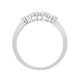 18R776 | 18ct White 1.50ct Diamond 3 x 7 Cluster Ring