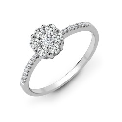 18R778 | 18ct White 0.48ct Diamond Ring