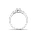 18R790 | 18ct White 0.58ct Diamond P.cut & Baguette Ring
