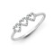 18R795 | 18ct White 0.10ct Diamond 3 x Heart Ring