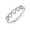 18R796 | 18ct White 0.15ct Natural Diamond 5 x Heart Ring