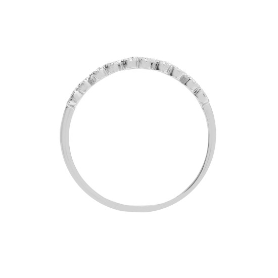18R796 | 18ct White 0.15ct Diamond 5 x Heart Ring
