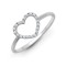18R797 | 18ct White 0.14ct Diamond Heart Ring