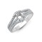 18R810-100 | 18ct White 0.50ct Natural Diamond Semi Set Ring - Holds 1.00ct