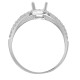 18R810-100 | 18ct White 0.50ct Natural Diamond Semi Set Ring - Holds 1.00ct