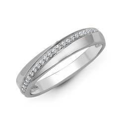 18R816 | 18ct White 0.11ct Diamond Ring