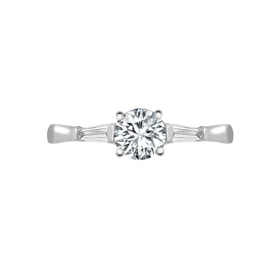 18R822-100 | 18ct White 0.16ct Natural Diamond Semi Set Ring - Holds 1.00ct