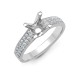 18R841-075 | 18ct White 0.43ct Natural Diamond Semi Set Ring - Holds 0.75ct