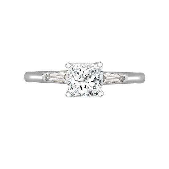 18R846-100 | 18ct White 0.14ct Dia Semi Set Ring - Holds 1.00ct