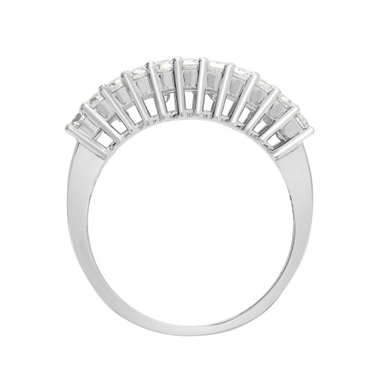 18R888 | 18ct White 2.00ct Round & Baguette Diamond Ring