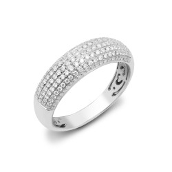 18R903 | 18ct White 0.50ct Diamond Bombay Ring