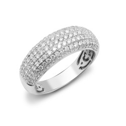 18R904 | 18ct White 1.00ct Natural Diamond Bombay Ring