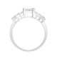 18R921 | 18ct White 1.18ct Princess Cut Diamond Cluster Ring