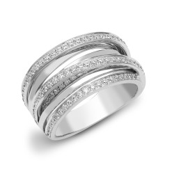 18R930 | 18ct White 0.79ct Diamond Ring