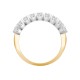 18R941-075 | 18ct Yellow/White 0.75ct 9 stone Claw Set 1/2 ET Ring