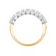 18R941-100 | 18ct Yellow/White 1.00ct 9 stone Claw Set 1/2 ET Ring