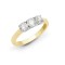 18R944-033 | 18ct Yellow/White 0.33ct Diamond Claw Set Trilogy Ring