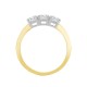 18R944-050 | 18ct Yellow/White 0.50ct Diamond Claw Set Trilogy Ring