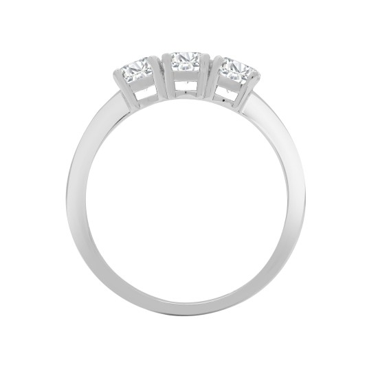 18R945-025 | 18ct White 0.25ct Diamond Claw Set Trilogy Ring