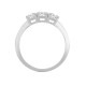 18R945-075 | 18ct White 0.75ct Diamond Claw Set Trilogy Ring