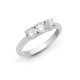 18R945-125 | 18ct White 1.25ct Diamond Claw Set Trilogy Ring