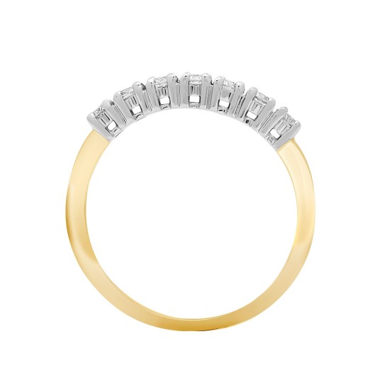 18R946-200 | 18ct Yellow/White 2.00ct Diamond 7 stone 1/2 ET Ring