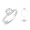 18R950-025-GSI1 | 18ct White Gold 0.13ct Diamond Channel-set Wed-fit Ring Mount + 0.25ct Diamond