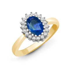18R997 | 18ct Yellow Gold Diamond And Sapphire Ring